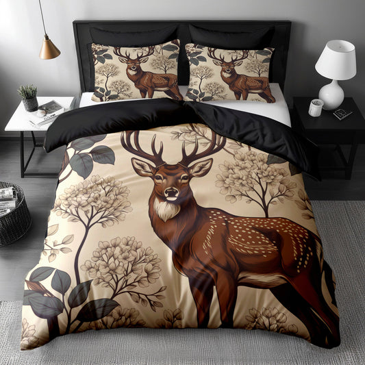 Housse De Couette Cerf En Forêt graphique