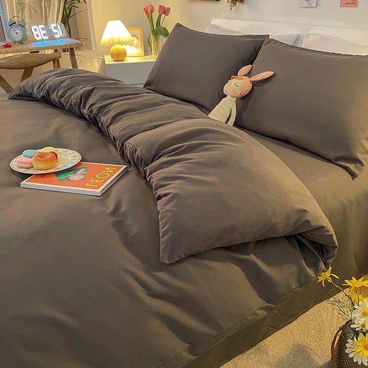 Housse De Couette Couleur Gris Taupe Unie