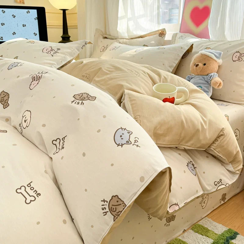 Housse De Couette Enfant Animaux Mignons