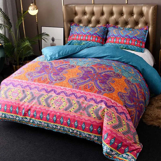 Housse De Couette Mandala Éclat Tribal  multicolore ambiance bohème
