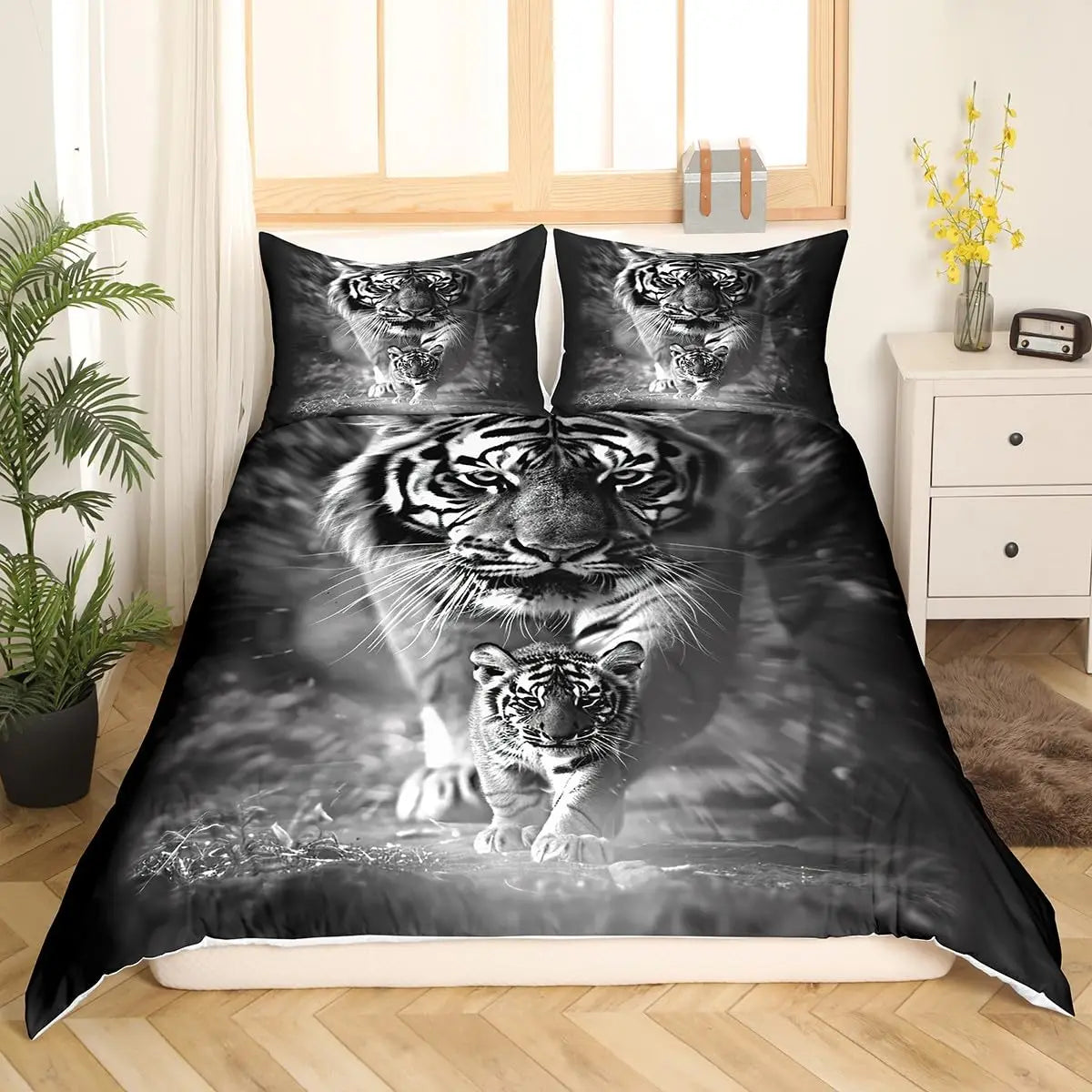 Housse De Couette Tigre protection puissante et amour maternel