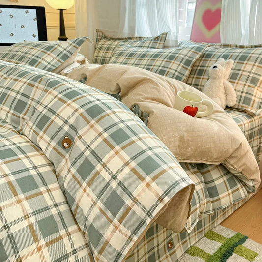 Housse De Couette À Carreaux Écossaise