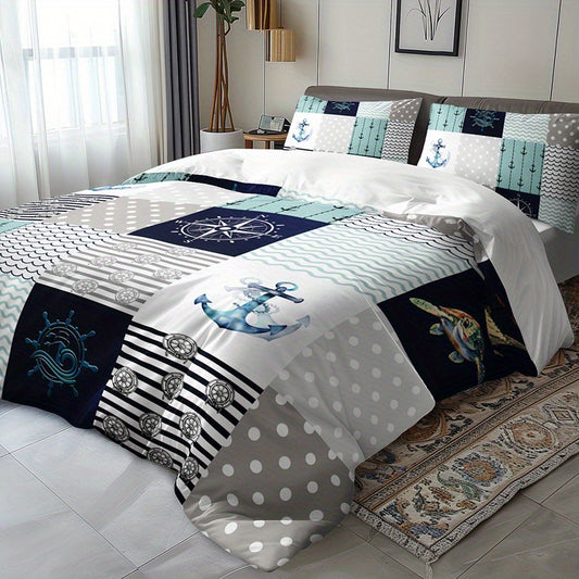 Housse De Couette sur la mer et Patchwork Marin