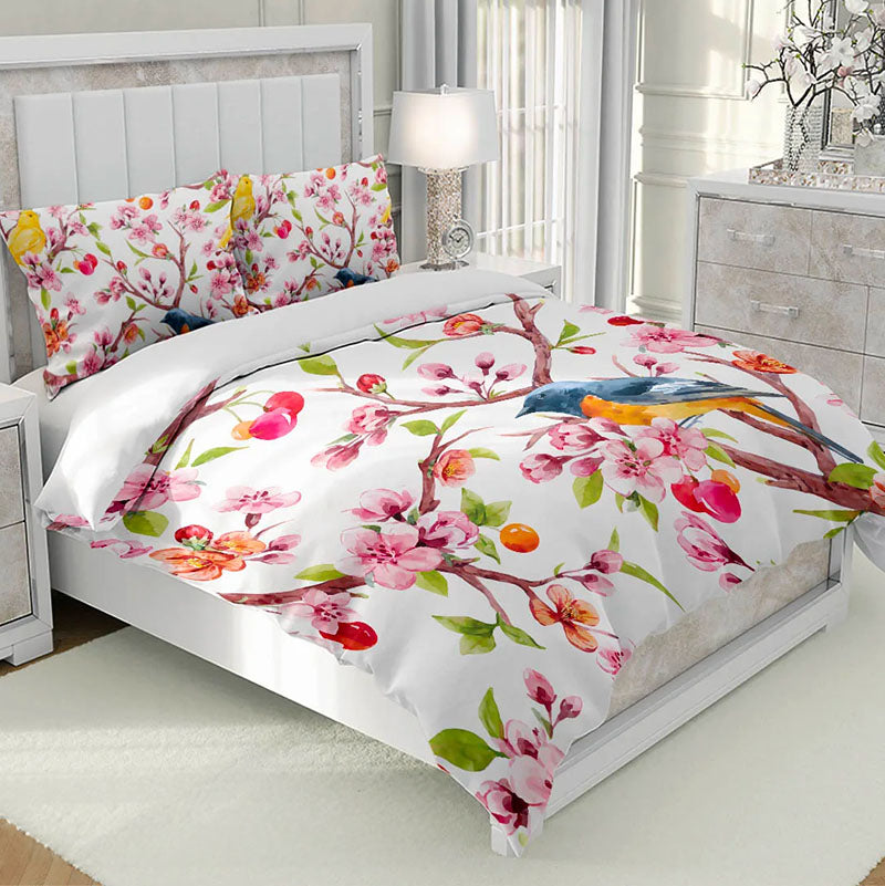 Parure Printanière Cerisier Et Oiseaux profil