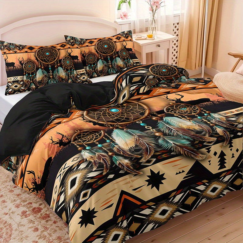 Parure de lit motif indien et attrape rêve