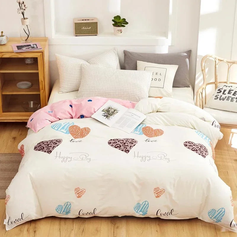 housse de couette Coeur Graphiques Et Léopard