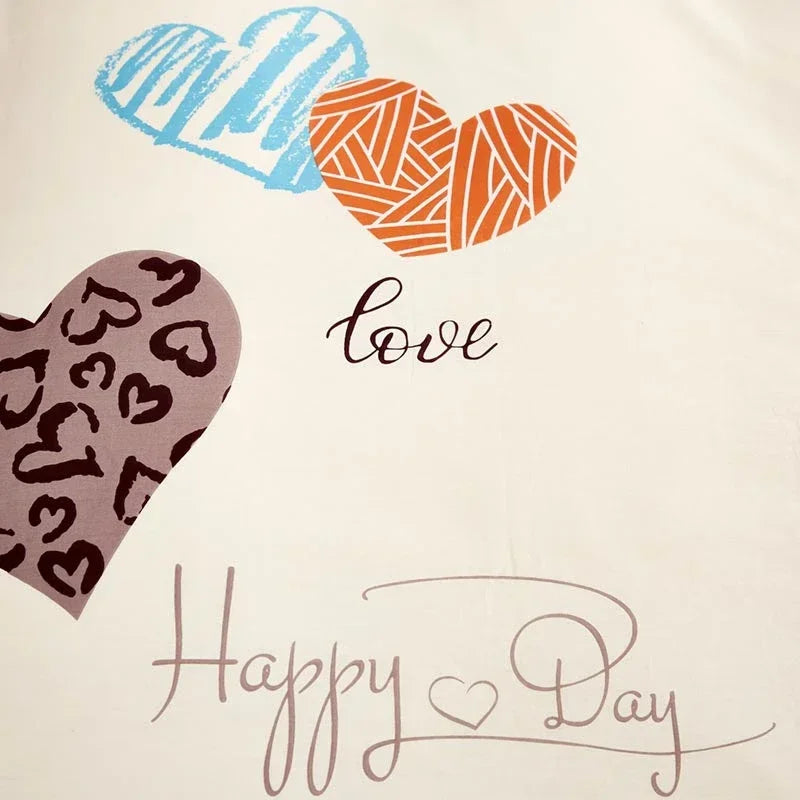 housse de couette Coeur Graphiques Et Léopard zoom motif