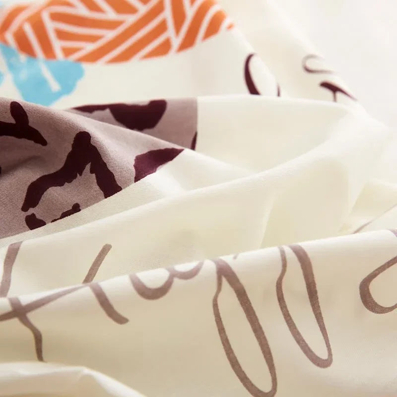 housse de couette Coeur Graphiques Et Léopard zoom tissu