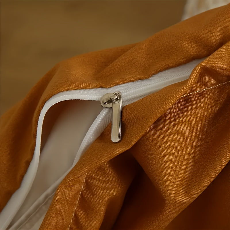 housse terracotta design à fermeture zippée