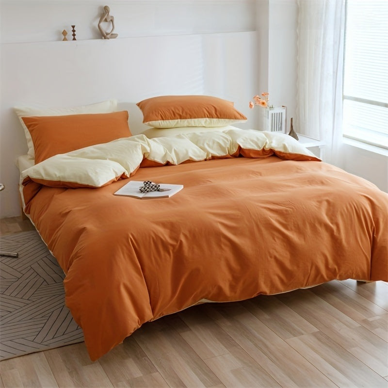 parure de lit terracotta couleur unie et douce