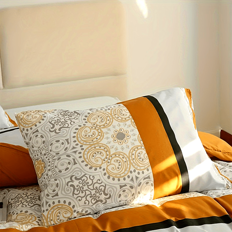 taies d'oreiller terracotta et motifs élégants