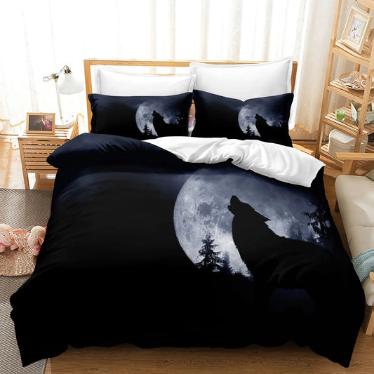 Housse de Couette Silhouette Loups